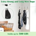 thumbnail image 5 of 40 FT Clothes Line Outdoors, 3/16" Retractable Wire Clothes Ropes PVC Coating Laundry Clothesline with Retractor for Outdoors Camping, 5 of 7