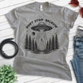 thumbnail image 2 of Don't Stop Believin' UFO T-shirt, Unisex Women's Men's Shirt Alien UFO Believe Roswell Area-51 Sci-Fi, Dark Heather Gray, 3X-Large, 2 of 6