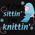 thumbnail image 3 of CafePress - Knitting Sitting Sheep Women's Dark T Shirt - Women's Traditional Fit Dark T-Shirt, 3 of 4