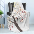 thumbnail image 4 of Forest Soft Flannel Fleece Throw Blanket, Woodland Tree Modern Structure Leaves and Branches Cartoon Like Design Print, Cozy Plush for Indoor and Outdoor Use, 60" x 80", Multicolor, by Ambesonne, 4 of 5