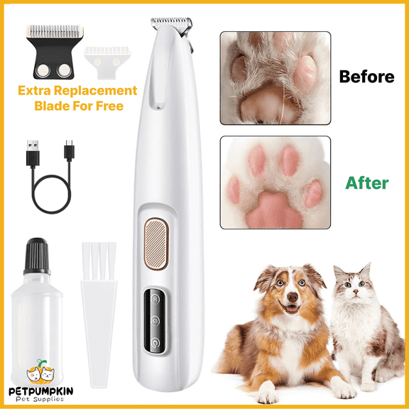 2026 New Pet Trimmer for dogs and cats,Waterproof Rechargeable Pet Shaver with LED Light, Multifunctional Pet Hair Clippers for Paws Eyes Ears Face Rump,dog stuff,cat paw trimmer