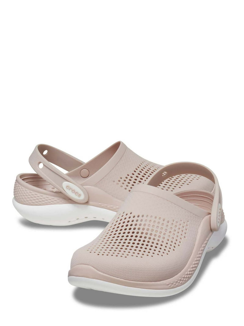 CROCS Men\'s Size 11 Lite Ride Slip On Pink White Grey Slingback Sandal Shoes New! Crocs Men main image 4
