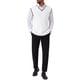 thumbnail image 2 of Suéter sin mangas de punto de cable de color sólido para hombre, edición INSPIRE CHIC, S blanco, 2 of 5