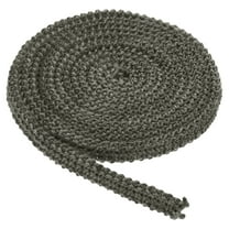 Wood Stove Gasket, 3/8" x 1/8" x 118" Flat Graphite Fiberglass High-Temperature Resistance Seal Rope for Stoves Fireplace Door, Black