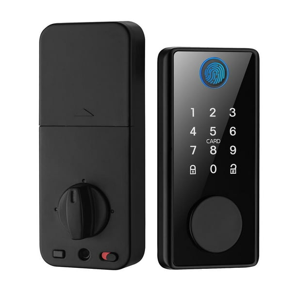 Bloqueo biométrico de tarjeta IC con contraseña de huella dactilar antirrobo compatible con Bluetooth A Ehuebsd Para estrenar