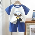 thumbnail image 2 of Zanarzt Toddler Boys Summer Clothes Sets Toddler Baby Boy Summer Clothes Short Sleeve Embroidery T Shirt with Shorts Summer Outfits Set Back to School Clothes Navy,18-24 Months, 2 of 8