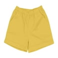thumbnail image 5 of TTUHYWXI Casual Shorts for Women Elastic Waist Comfy Summer Pull On Solid Color Short with Pockets (Yellow, M), 5 of 5
