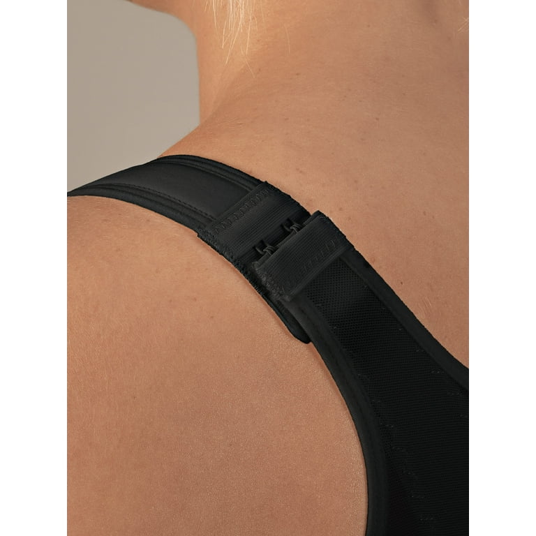 Supreme Comfort Posture Support Bra, Adjustable Padded Straps, Front Closure,  Breathable Mesh - Medium, Black 