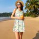 thumbnail image 3 of Balery Watercolor Wildflowers Vestidos de verano para mujer con estampado: vestido holgado sin mangas, vestido playero informal y cómodo para días calurosos., 3 of 7