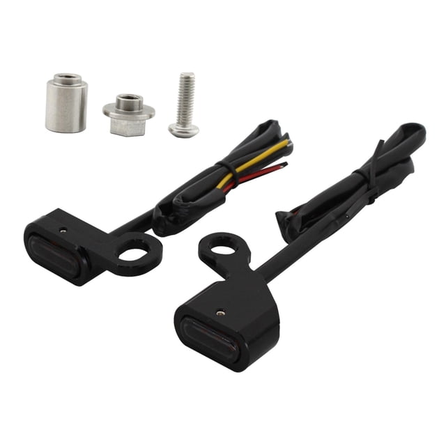 Indicador de luces intermitentes delanteras Cola para motocicleta 2 piezas S 1250 Negro
