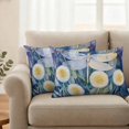 thumbnail image 2 of Spring Dragonfly Pillow Covers 2 Pack Pastoral Dandelion Flower Pillowcase Waterproof Outdoor Throw Pillow Cover for Patio Balcony Rectangular Cushion 20”x12”, 2 of 9