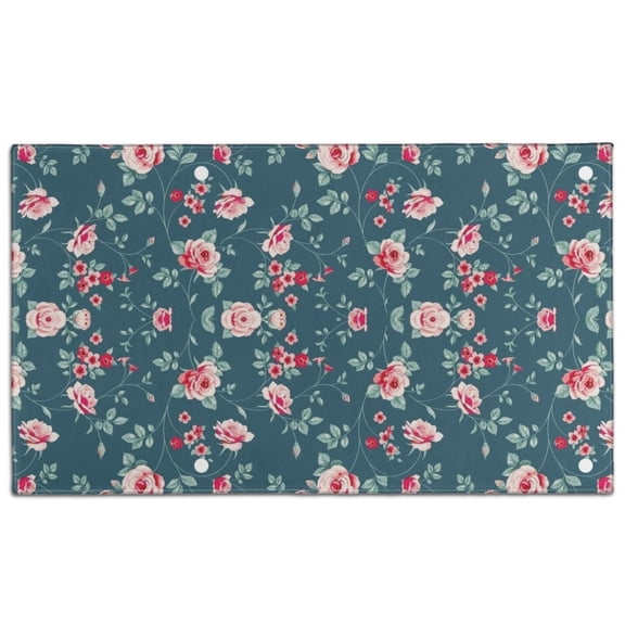 Pioneer Flower Floral Print Pattern Door Rugs,Washable Non Slip Door Mats Indoor,Decorative Door Mats,Entry Mat Indoor for Entrance,Bedroom,Kitchen,Bathroom,17"x30"