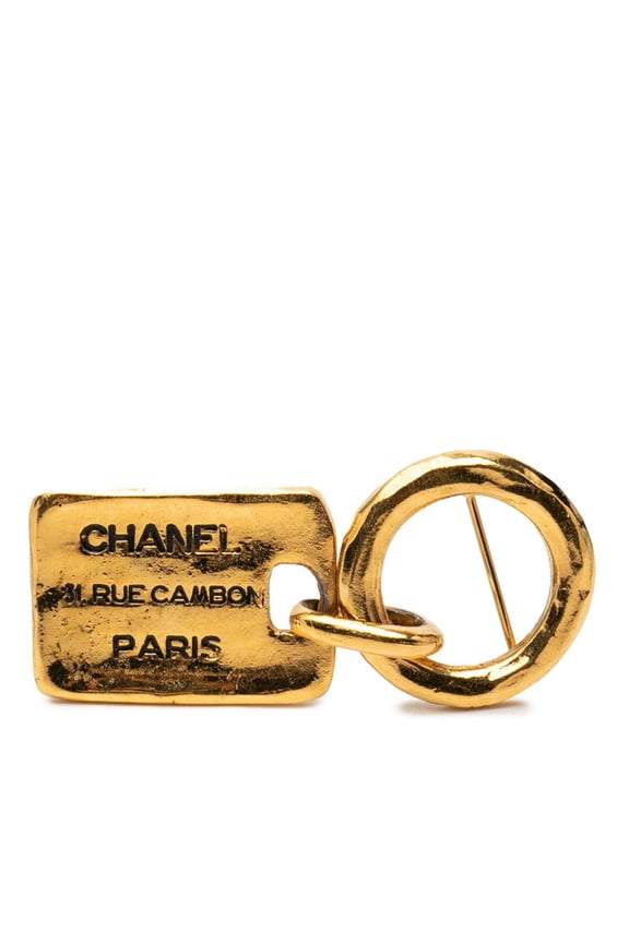 Pre-Owned Chanel Coco Mark 31 RUE CAMBON PARIS Brooch Gold Plated Women's CHANEL