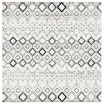 Safavieh Amsterdam Gladwin Geometric Area Rug, Ivory/Grey, 5'1" x 5'1" Square
