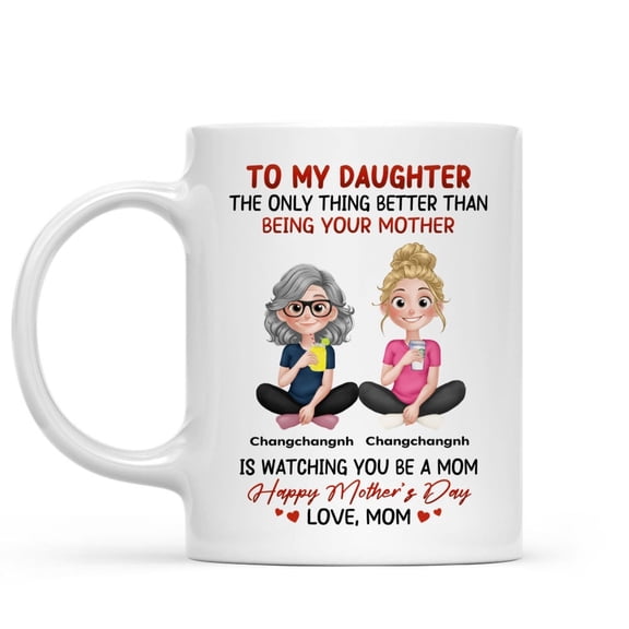 Personalized Mother’s Day Mug - To My Daughter Cartoon Style