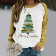 thumbnail image 2 of Fiaer Women Sweatshirts Christmas Plus Size Long Sleeve Pullovers Crew Neck Funny Graphic Loose Fit Casual Trendy Tops Yellow XL, 2 of 5