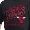thumbnail image 5 of Men's G-III Sports by Carl Banks Black Chicago Bulls Adaptive Headliner Fleece Crewneck Sweatshirt, 5 of 6
