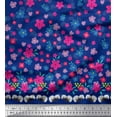 thumbnail image 2 of Soimoi Poly Georgette Fabric Leaves & Flower Panel Decor Fabric Printed Yard 42 Inch Wide, 2 of 3