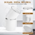 thumbnail image 3 of Taza esmaltada MAIKESUB, 500 ml, 8,6 cm, borde plateado, 3 of 9