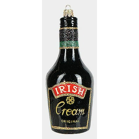 Bottle of Irish Cream Liqueur Polish Blown Glass Christmas Ornament (Best Rated Irish Cream Liqueur)