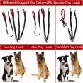 thumbnail image 2 of Double Dog Leash, No Tangle 360° Swivel Rotation Reflective Double Lead Adjustable Length Dual Two Dog Lead Splitter, Comfortable Shock Absorbing Walking Training for Two Dogs (Black)$Adjustable Double Dog Leash, Dual Handles Pet Leash- 360° No Tangle Splitter Swivel Coupler, Reflective Stitching Two Puppy Leads for 2 Dogs (Black)$Hands Free Double Dog Leash – Dual Dog Leash for Medium and Large Dogs – Dog Leash for 2 Dogs with Padded Handles, No Pull, Tangle Free (Black), 2 of 4