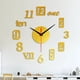 thumbnail image 4 of Reloj de pared DIY Mudo con espejo adhesivo, decoración para el hogar y la oficina, sin marco, 50x50cm, dorado, 4 of 5