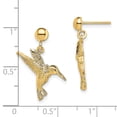 thumbnail image 3 of FJC Finejewelers 14k Yellow Gold Hummingbird Dangle Earringsball Top, 3 of 3