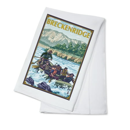 Breckenridge, Colorado - River Rafting - Lantern Press Original Poster (100% Cotton Kitchen