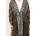 thumbnail image 3 of Free People Women's Long Geo Print Kimono - 8PRKI-BLK One Size  US, 3 of 4