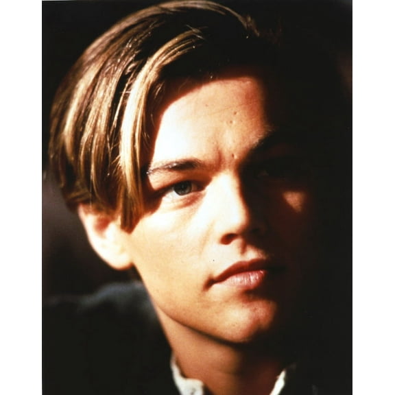 Leonardo Dicaprio Close Up Portrait in Black Background Photo Print (8 x 10)