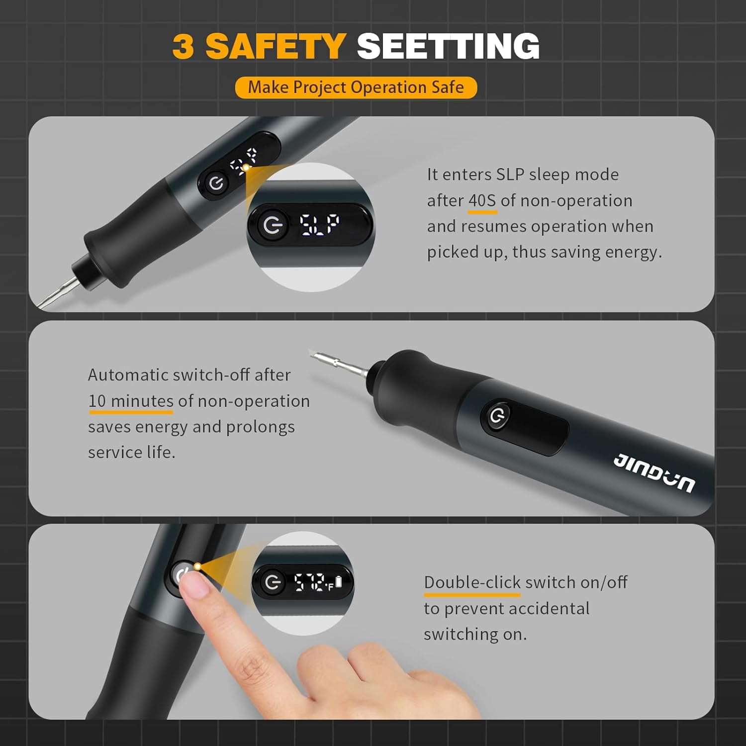 Taotique Soldering Iron Kit, Cordless Soldering Iron, 12 Seconds Fast Heating(392°F-842℉), Auto Sleep, 3 Precision Soldering Tips, Soldering Iron for Precision Repair