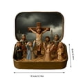 thumbnail image 2 of Mini Easter Jesus Figurines in Tin Box 2.36x3.74", Crucifixion Resurrection Scene, Christian Religious Tabletop Decor Gift for Home Office Easter, 2 of 6