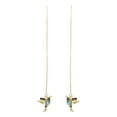 thumbnail image 1 of MasteelfCA 1 Pair Long Chain Earrings Luck Crystal Bird Earrings Pierced Threader Earrings, 1 of 7