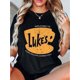 thumbnail image 1 of Women's Casual Letter Print T-Shirt - Comfy Crew Neck Short Sleeve, Stretchy Polyester Blend, Machine Washable - Perfect for Summer & Casual Attire, Leisure Style, ALL/Global/All, 1 of 6