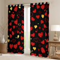 thumbnail image 2 of Homewish Teens Female Men Romantic Couple Lover Black Out Curtains,Red Love Heart Print Curtains Pack of 2 (42x63 Each),Happy Valentine'S Day Bedroom Curtains,Super Cozy Room Decor, 2 of 6