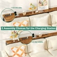 thumbnail image 4 of Sofa Table, Console Table with Charging Station, 63" Narrow Entryway Table, Behind Couch Table for Living Room, Hallway, Retro Brown, 4 of 7
