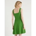 thumbnail image 3 of Scoop Women’s Sleeveless Square Neck Mini Sweater Dress, Sizes XS-XXL, 3 of 5