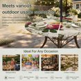 thumbnail image 6 of Round Outdoor Tablecloth with Umbrella Hole and Zipper, Vintage Flower Tablecloth with Elastic Waterproof, Farmhouse Spring Floral Patio Table Covers for 31" - 35" Picnic Pool Tables, 6 of 9