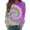 Purple, variant on Pxxlle Tie Dye Sweatshirt Women Trendy Round Neck Fall Sweatshirt Casual Long Sleeve Pullover Tops for Teens Green L