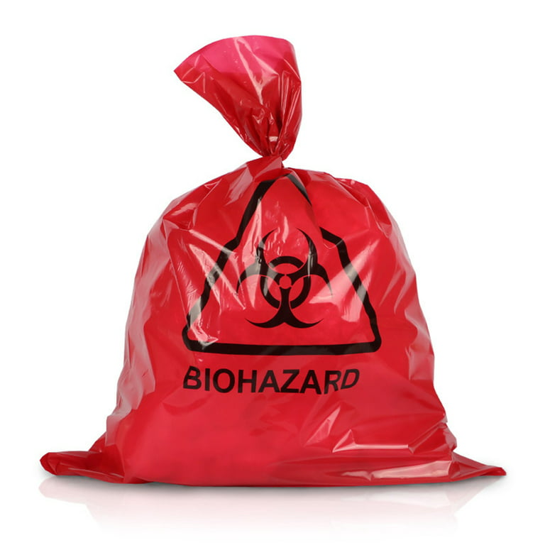 Waste Red Garbage Bag Plastic Concept Color Red Garbage Bags Stock