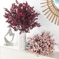 thumbnail image 4 of 15PCS Artificial Baby Breath Flowers Fake Silk Real Touch DIY Floral Bouquets Decor Wedding Party Decoration Arrangements-Burgundy, 4 of 4