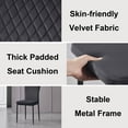 thumbnail image 6 of Joanwocth Velvet Armless Dining Chairs Ergonomic High Back for Kitchen Living Room(Black,6), 6 of 7