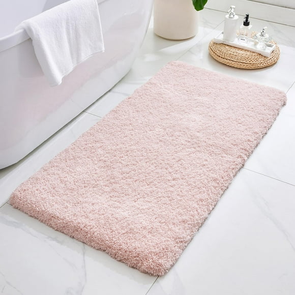 Alfombra de baño ILANGO rosa antideslizante superabsorbente 120 x 60 cm