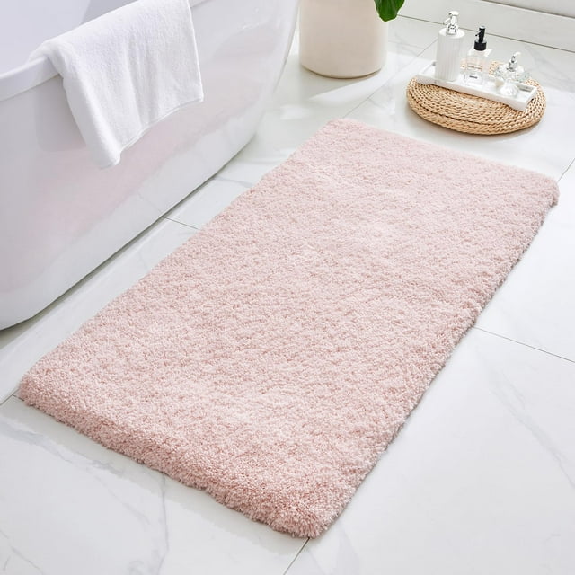 Alfombra de baño ILANGO rosa antideslizante superabsorbente 120 x 60 cm