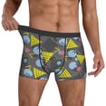 thumbnail image 3 of Mens Underwear Boxer Briefs - Geometric print Comfort Breathable men's boxer briefs with Flex Waistband, 3 of 7