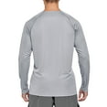 thumbnail image 2 of FEDTOSING Men's UPF 50+ Long Sleeve Shirts Sun Protection SPF/UV Fishing Hiking T-Shirts Gray, 2 of 5