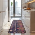 thumbnail image 4 of Purple Boho Tribal Floral and Mandalas Pattern Kitchen Rug Mat,Kitchen Runner Rugs Non Skid Washable,Decorative Kitchen Floor Mats for Kitchen,Sink,Laundry,17"x47.2", 4 of 7