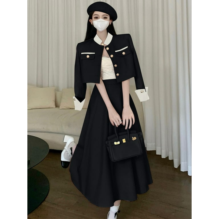 New High Quality Small Fragrance Two Piece Set Women Short