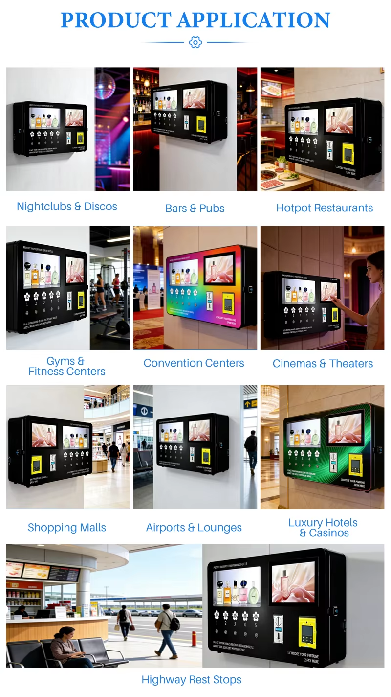 Automatic Wall Mounted Perfume Spray Vending Machine