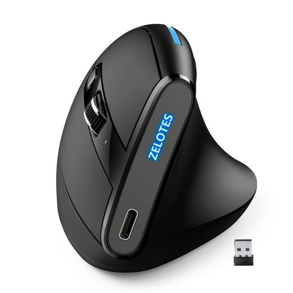 ZELOTES F-36A 2.4G Sans Fil de Charge Blu-ray Optique à 6 Boutons 3 Niveaux DPI Noir